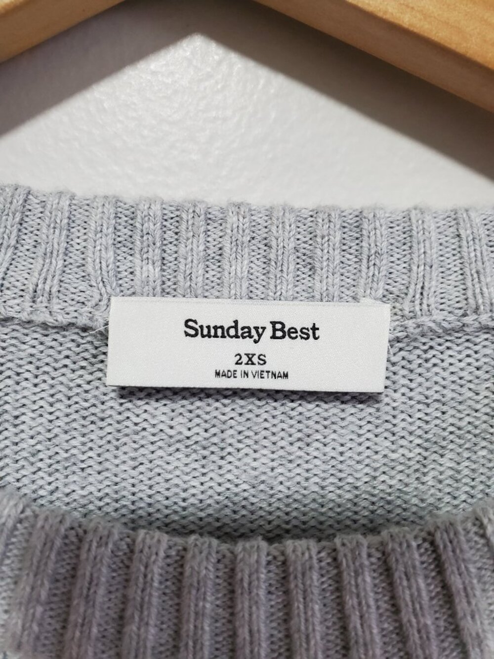 SUNDAY BEST Cotton Charm Peggy Teddy Bear Icon Sweater Grey Multi 2XS Aritzia - Picture 9 of 12